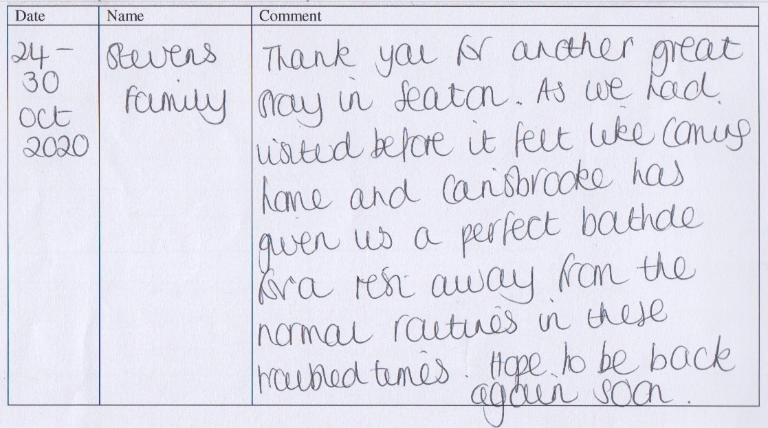 Guest book page 61