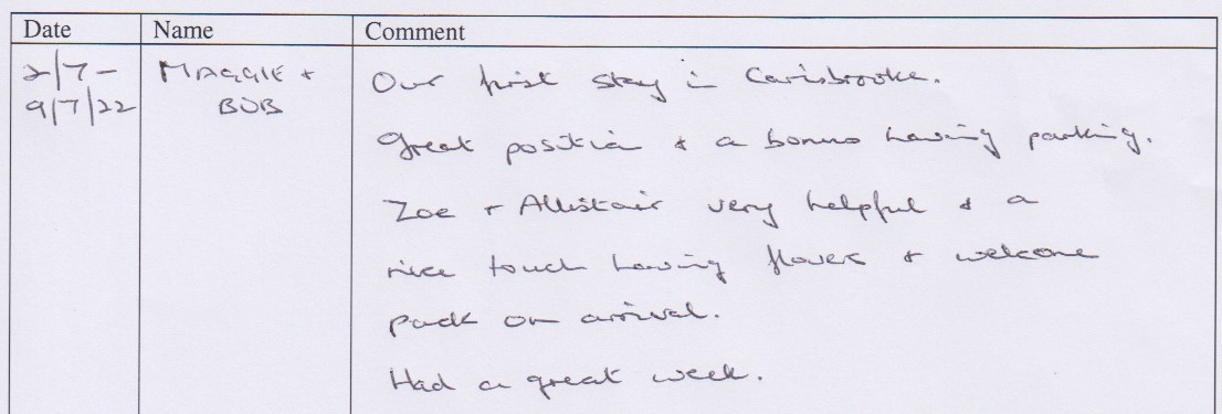 Guest book page 71a