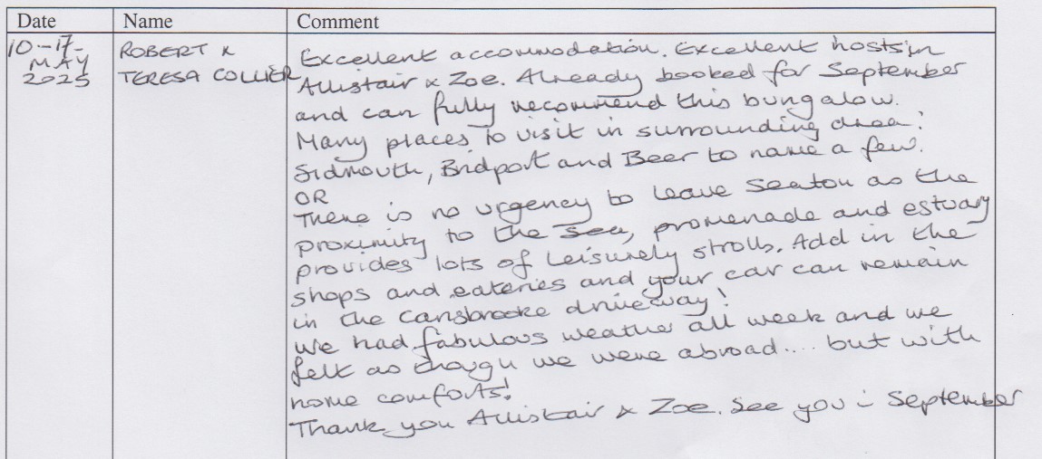 Guest book page 84a