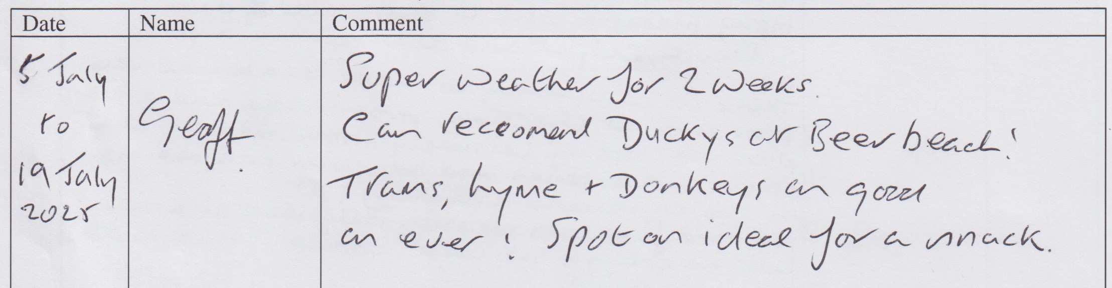 Guest book page 85b